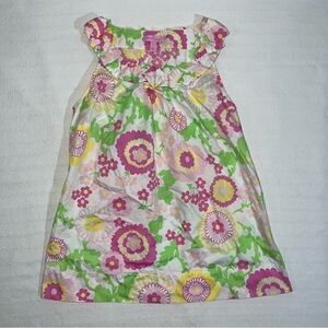 Lilly Pulitzer Floral Tank Top Size 6 Bloomcore Beachy 100% Cotton